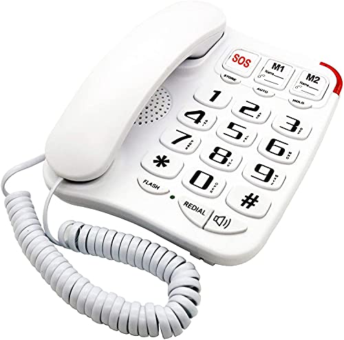 Teléfono con cable para adultos con botones grandes miniatura 7