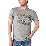 lucky brand maglietta goodyear drag race da uomo, grigio erica, xl