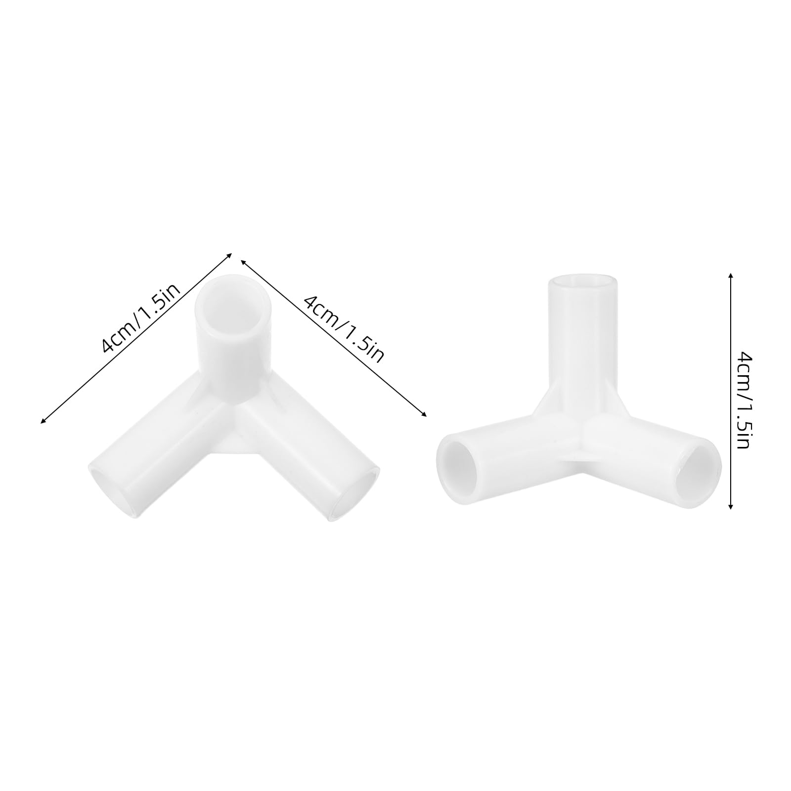 Yardenfun Connecteurs de Jonction à 3 Voies 11mm en Plastique Blanc, 20 Pièces, pour Étagères de Chaussures et Garde-robe, Optimisation D'espace sans Outil, pour Chambres et Organisation