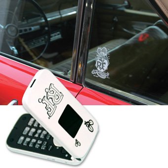 Amazon.co.jp: ラットフィンク Skull Fly デカール ブラック : 車＆バイク