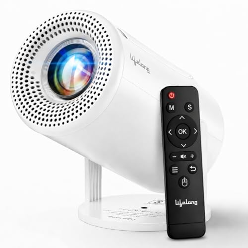 Image of Lifelong Electronics Built-in Live TV Smart Projector | with 90+ Channels (No Subscription Required) | Android, 1080P & 4K Ultra HD Support, 720P Native | for Room & Outdoors | All OTT Apps | WiFi /BT