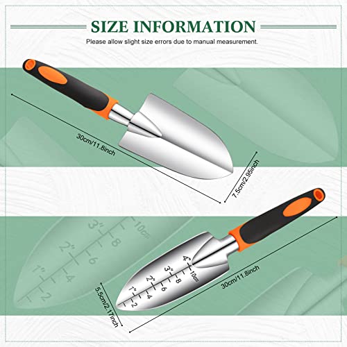 image for Honoson Garden Hand Trowel Transplant Trowel with Measurements Aluminu