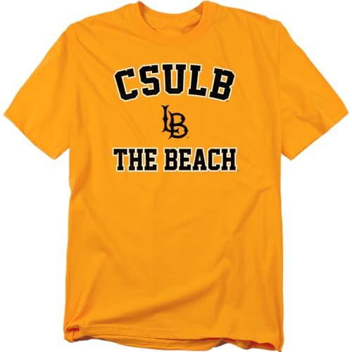 LOGOVISION California State University Long Beach Campus Classic Unisex Adult T Shirt, Gold, Medium