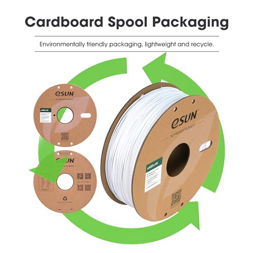 Image of eSUN High Speed ABS+ Filament 1.75mm, Excellent Layer Adhesion 3D Printer Filament Speedy ABS Plus for Fast Printing, 1KG Spool (2.2 LBS) 3D Printing Filament for 3D Printers, Cold White