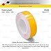 Self-Adhesive Vinyl Pin Stripe Roll Decal Sticker Tape 32ft 9.80m - AMBER YELLOW, 3/4