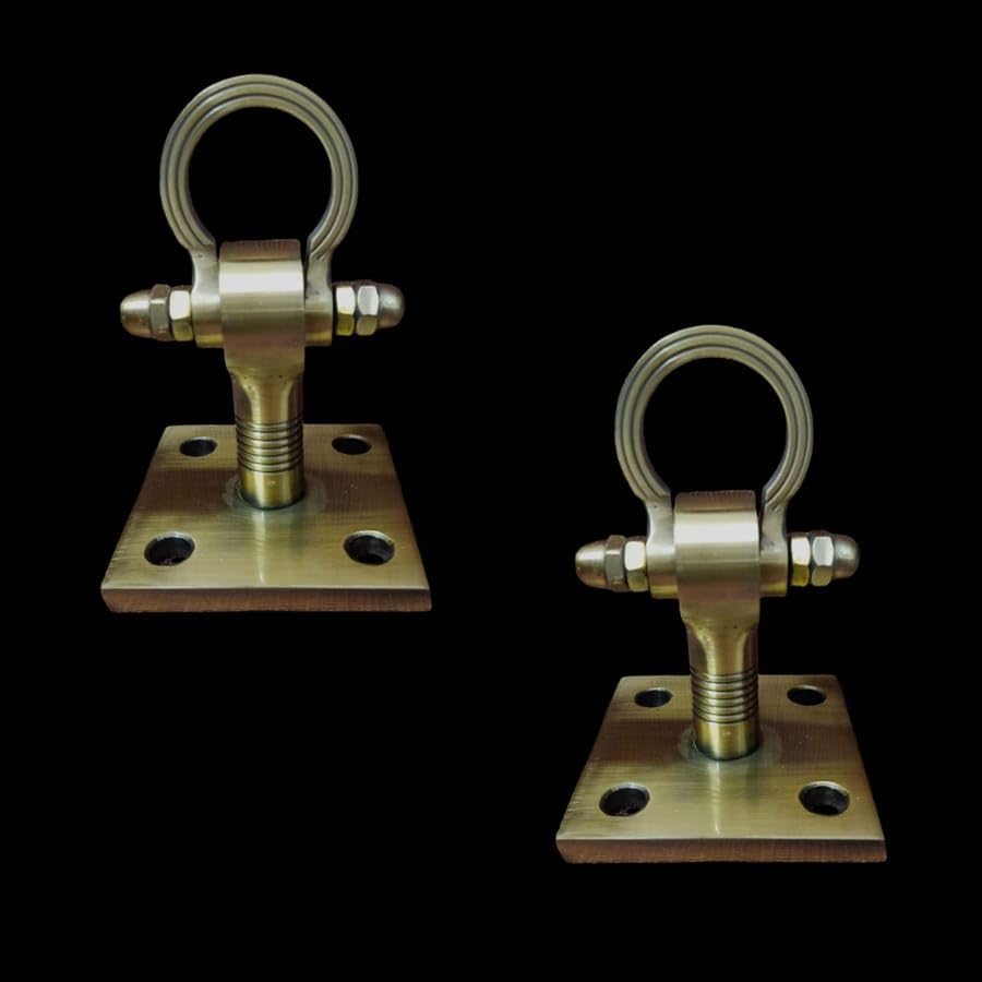 Image of Strong and Sturdy Heavy Duty HI-Grade Quality Life TIME WARRENTY, Ceiling KADA Swing, Patio Antique Finish Brass 16MM Rod with Weight Capacity of 2000KG, (Pack of 2PCS)