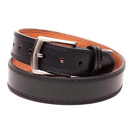 Vedder Holsters Polymer Core Leather Gun Belt - Black - Pant Size 32â€ - Belt Size 36â€