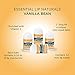 Lip Naturals® Mini Vanilla Lip Balm with Sunscreen (SPF-15) | Made in USA with Beeswax & Coconut Oil | 12-Count Pack with Vanilla Bean Flavor (0.10oz/3g Each)