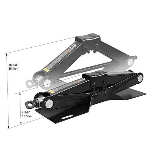 Big Red At10152Br Torin Steel Scissor Lift Jack Car Kit, 1.5 Ton (3,000 Lb) Capacity, Black #TOP3