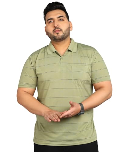 Image of INKKR Half Plus Size Men's Regular Fit Striped Tshirt