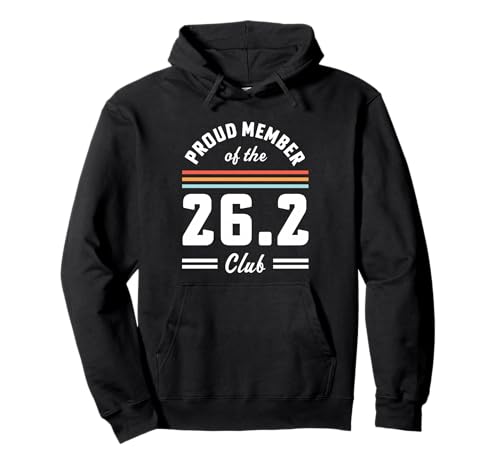 First Marathon 26.2 Club Marathoner Retro Runner Pullover Hoodie