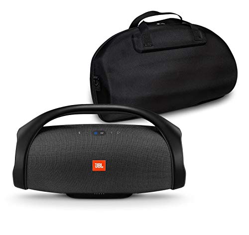 JBL Boombox Portable Bluetooth Waterproof Speaker Bundle with Hardshell Storage Case - Black