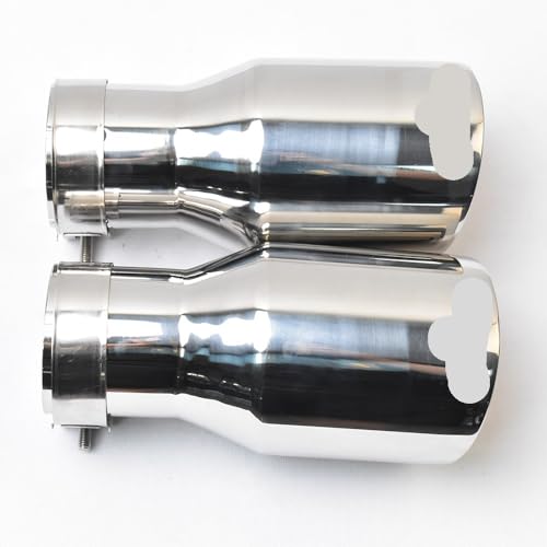 Tubo de escape brillante de acero inoxidable de 1 pieza para coche con borde biselado 5