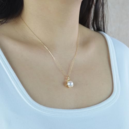 Freshwater Cultured Pearl Pendant Necklaces 925 Sterling Silver Jewelry for Women 16-18 inch2