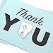 Tooth Thank You Card for Dentists | Handmade Dental Hygienist Greeting Notecard | Pastel Blue Single Card