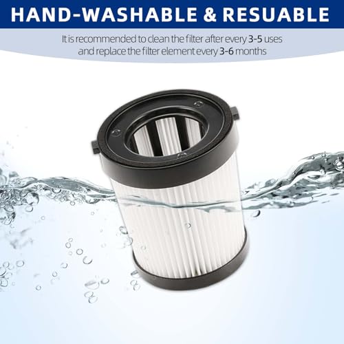 Image of Vacuum Filter Replacement Compatible with Fabuletta FSV001 FSV101 | for Girnoor G160 /G165, Lubluelu 202, Oraimo OSV-102, VL732 Stick Vacuum Cleaners （With Tap) - 4 Pack