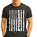 Kropsis Grandpa Vintage American Flag Men's T-Shirt, XL, Charcoal