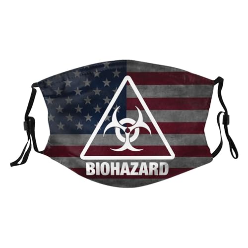 Biohazard Warning Symbol Adult Dust Mask Adjustable Dust Face with 2 Filter5833
