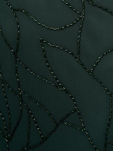 Adrianna Papell Women's Beaded Blouson Long Dress, Dusty Emerald3