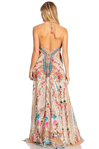 Image of Sakkas Lizi 2025 Womens Maxi High-Low Halter Handkerchief Long Dress Beach Party