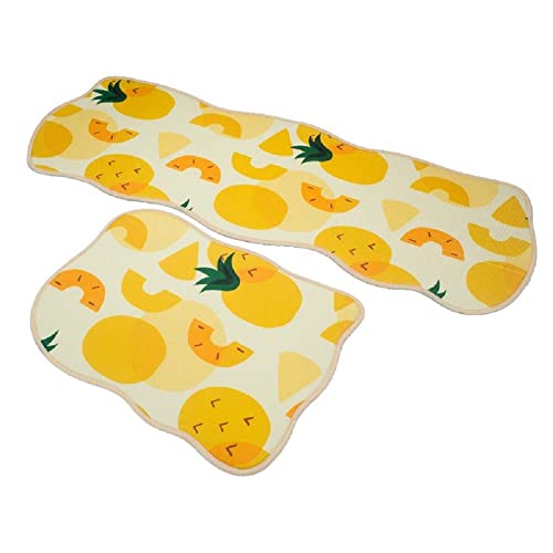 Image of HomeCloud Rubber 6mm Fruit Printed Thick Anti Slip, Washable, Big Size, Printed, Designer Folding Kitchen Mat for Floor Home Bedroom -, Standard Size (40 x 120 cm 40 x 60 cm)