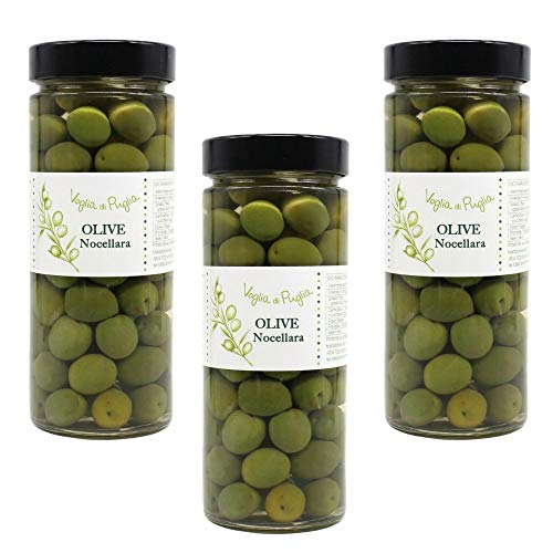 Voglia Di Puglia Olive Siciliane Verdi Italiane Da Tavola 3 Vasi Da 330G
