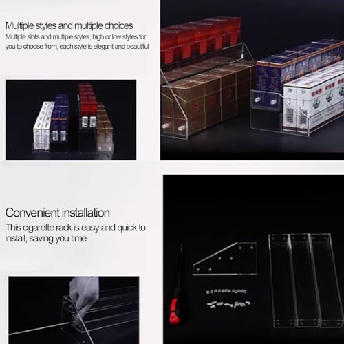 Expositor de Cigarrillos transparente con estantes para optimizar espacio 4