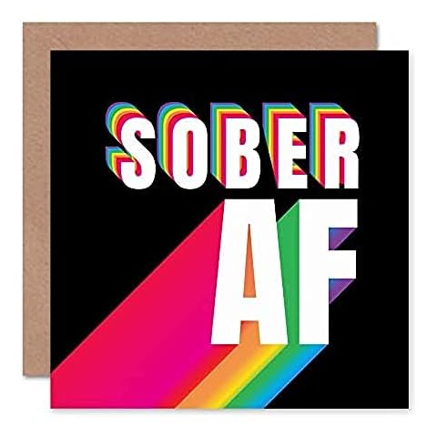 Wee Blue Coo Sober AF Rainbow Card Cover