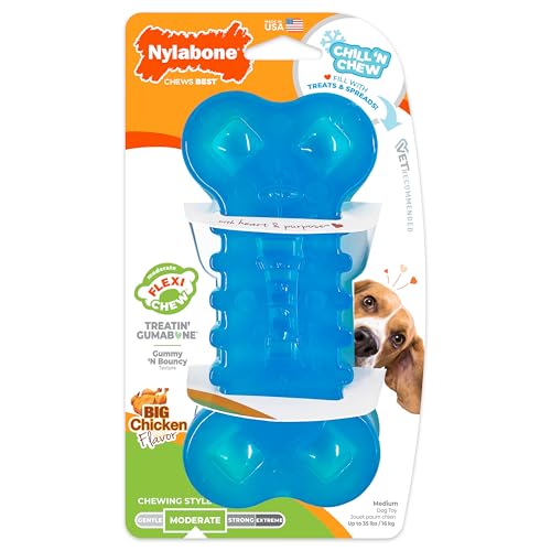 Nylabone Flexi Chill & Chew Toy for Dogs with Treat Pockets, Dog Toys for Moderate Chewers, Chicken Flavor, Medium - Up to 35 lbs, 1 Count by Nylabone - Image 9