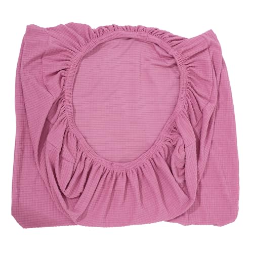TOYANDONA Housse de Chaise Élastique en Polyester Rose, Protectrice et Résistante à l'usure, pour Fauteuil de Bureau sans Accoudoirs, Style Simple et Élégant