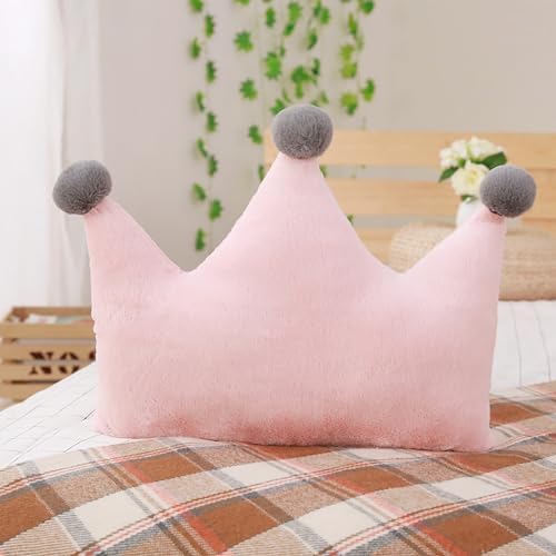 Perfectto Design Set Of 2 Kids Decorative Pillows - White Princess & Pink Faux Fur Throw Pillows (17x13 In) - View #3