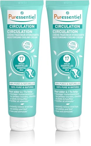 Crème fraîcheur jambes lourdes Puressentiel Circulation lot de 2 flacons de 100 ml