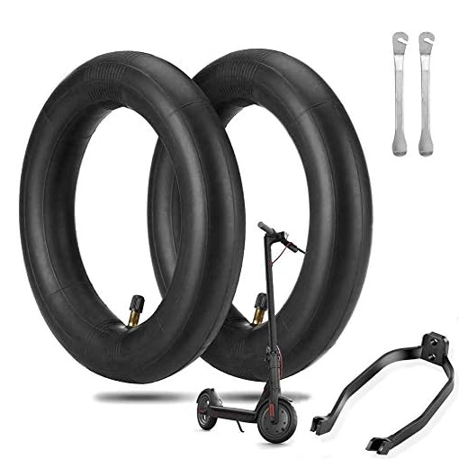 Nova imboxs Cámara Aire Reforzada Xiaomi M365 [x2], Neumático de Repuesto Engrosado 8 1 / 2x2 para Xiaomi M365 Patinete Eléctrico con 2 palancas - Rueda Delantera/Trasera + [ Regalo Soporte ]