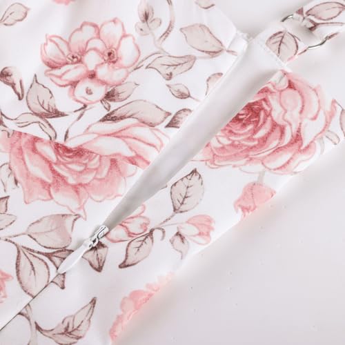 Image of Scarlet Darkness Floral Mini Corset Dress for Women Teen 2026 Summer Spring Flowy A-Line Sundress with Pockets