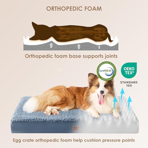 Image of EHEYCIGA Orthopedic Dog Bed Extra Large with Removable Washable Cover, 50IN
