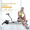 AYNEFY Rowing Machine, Steel Cardio Rower Workout Body Training Fitness Accessory with Multi-Functional Display Panel and 12-Gear Resistance Adjustment for Aerobic Exercise at Home - Image 3