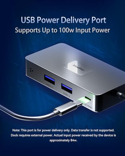 Image of 7 in 1 USB C Docking Station 2.5G Ethernet 4K60Hz HDMI | 4K@60Hz HDMI, dual USB 3.2 10Gbps, 100W PD, SD /TF reader, USB-C hub for MacBook Pro, Windows laptop, iPad, phone
