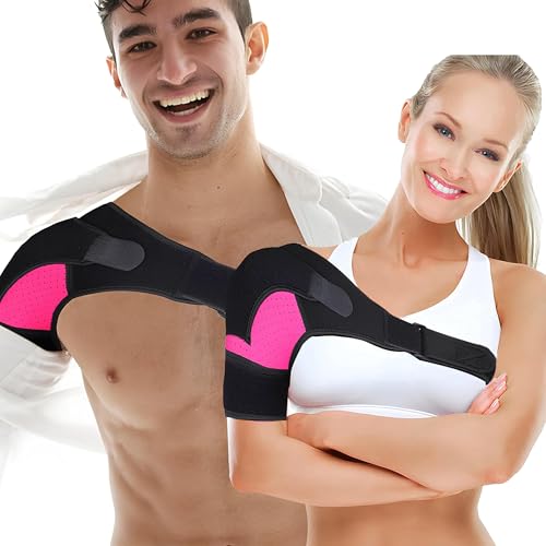 Winyoher Verstellbar Schulterbandage aus Atmungsaktivem Neopren für Stabilität und Entlastung für Herren und Frauen Schulterstütze Sanfte