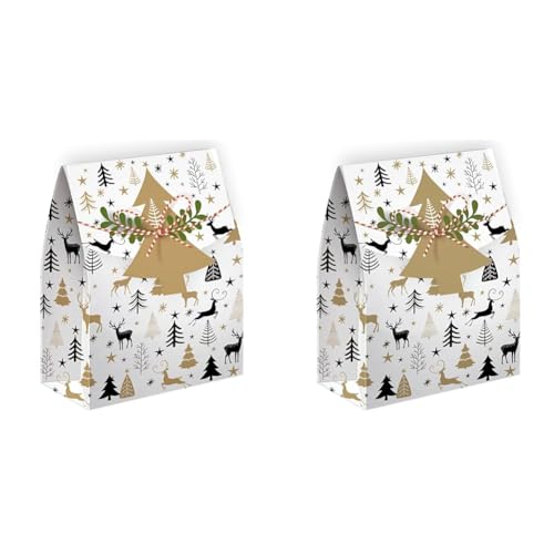 DUX Christmas Assorted Cookies | Festively Decorated Gift Box | 5.3 Oz Box (Pack of 2)