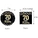 AMNAMN Black and Gold 70th Birthday Party Tableware Set, Napkins and Plates, 70th Birthday Party Decoration, 16 Count