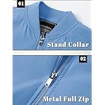 TACVASEN Men's Bomber Jacket Lightweight Casual Spring Fall Windbreaker Zip Up Coat with Pocket