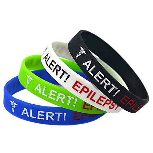 4-Pack Epilepsy Silicone Wristbands