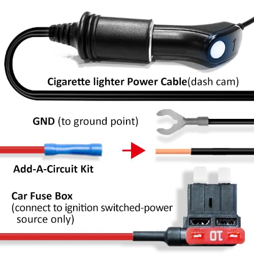 cigarette lighter to fuse box Amazon.com: Add-a-Circuit Fuse Tap Kit with 14 Inch 12V Female Cigarette  Lighter Socket – Battery Direct Wire Harness for Dash Cam, GPS, Radar  Detector, and Car Electronics : Automotive