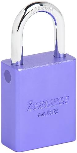 90129 KA Aluminum Rekeyable Safety Lock-Out Padlock Wide Body and 1-1/2-Inch Hardened Steel, Purple, 1-1/2 Inch Shackle