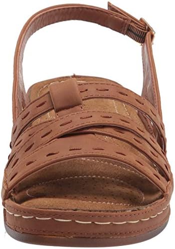 Easy Street Women's Sling Back Sandal, Tan, 7.5 | Image 1