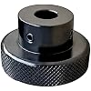 CHANCS Aluminium Alloy Machine Tool Handwheels 40mm OD 6mm(1/4) Bore Knurled Oxidised Black Handles Knobs for Sliding Table