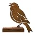 Elegant Garden Design Painted Bunting, Steel Silhouette with Rusty Patina
