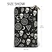 AOLBSPD Halloween Skull, Moon and Fantasy Symbol Hand Held Wallet Leather Long Billfold with Zipper Fashionable ﻿