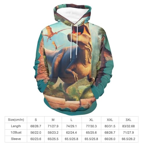 Dinosaure sweat à capuche de qualité supérieure en taille S