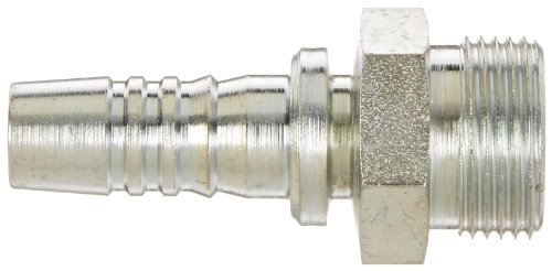 Image of Aeroquip 1S12DK8 Carbon Steel Global Crimp Hose Fitting 24 Degree Male, Light Duty, Straight, 1 /2 inch Hose ID, 16 mm Tube Size
